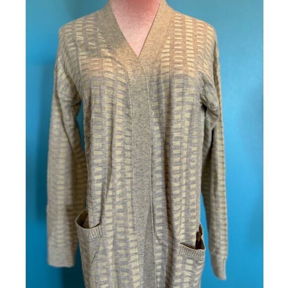 NWT Hello Nite Heather Limonce Glow Cardigan Lightweight Open Long Pockets XS S - Picture 6 of 9